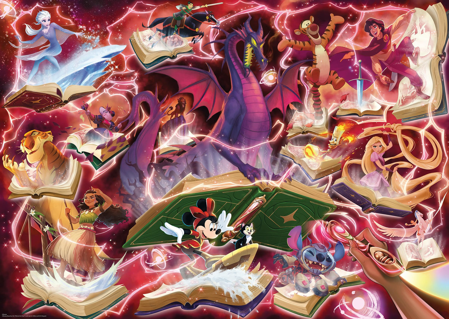Disney Lorcana - Glimmers of the Realm: Ruby - Puzzle 1000 Teile CardBroz