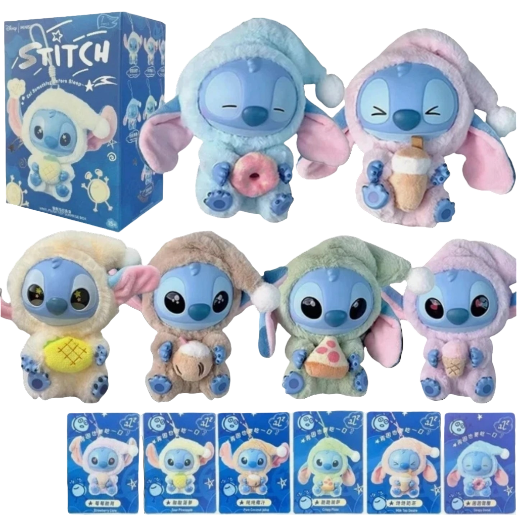 Stitch Eat Something Before Sleep Serie Blind box Plüsch Puppe Anhänger Mystery Box CardBroz.de