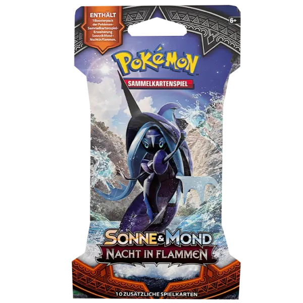 Pokémon Sonne&Mond Nacht in Flammen Sleeved Booster-Pack Deutsch CardBroz